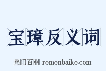 宝璋反义词是什么意思的图片